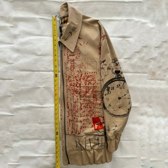 BURBERRY Postcard Print Tropical Gabardine Harrington Jacket - Picture 13 of 15